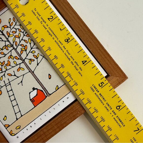 Vintage Lillian Vernon Autumn Falling Leaves Tile Wall Hanging 1984 - Picture 6 of 6